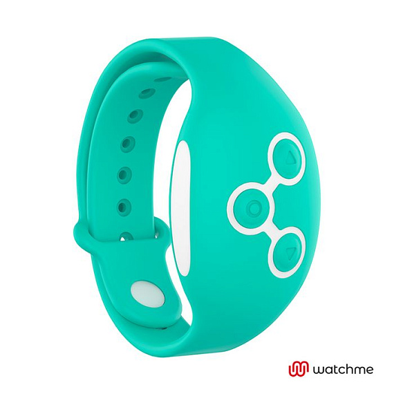 Голубое виброяйцо с зеленым пультом-часами Wearwatch Egg Wireless Watchme DreamLove