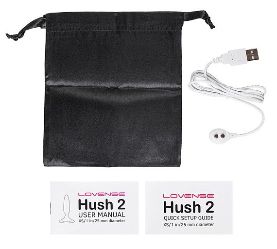 Черная анальная вибропробка HUSH 2 Size XS - 12,1 см. - фото 8