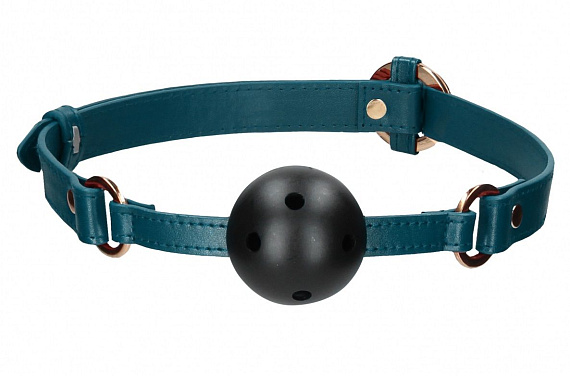 Кляп-шар на зеленых ремешках Breathable Ball Gag - полиуретан