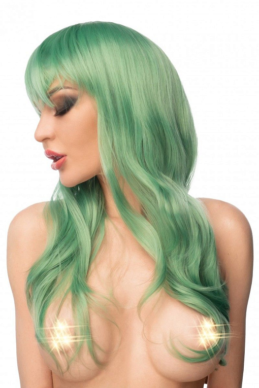 Зеленый парик  Мидори - 100% полиэстер
