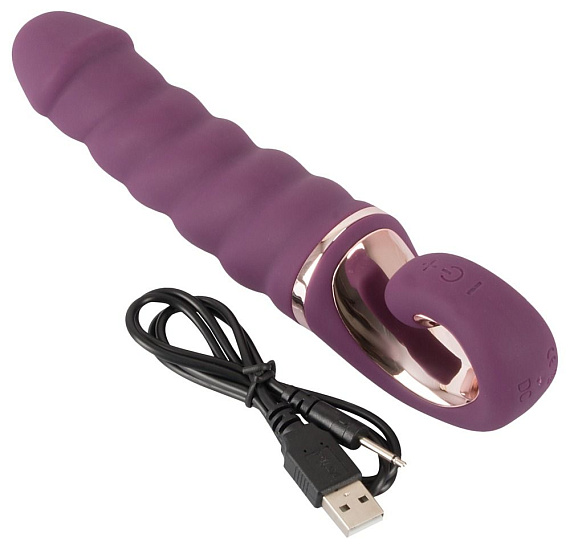 Фиолетовый вибратор Shaking Vibrator - 21 см. Orion