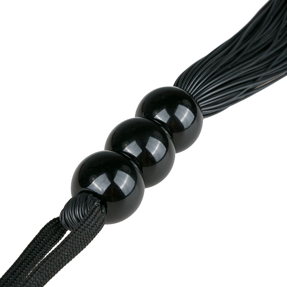 Черная силиконовая плеть Silicone Whip - 32 см. от Intimcat