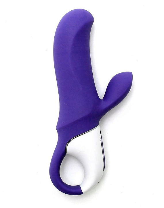 Фиолетовый вибратор Satisfyer Magic Bunny с клиторальным отростком - 17,6 см. от Intimcat
