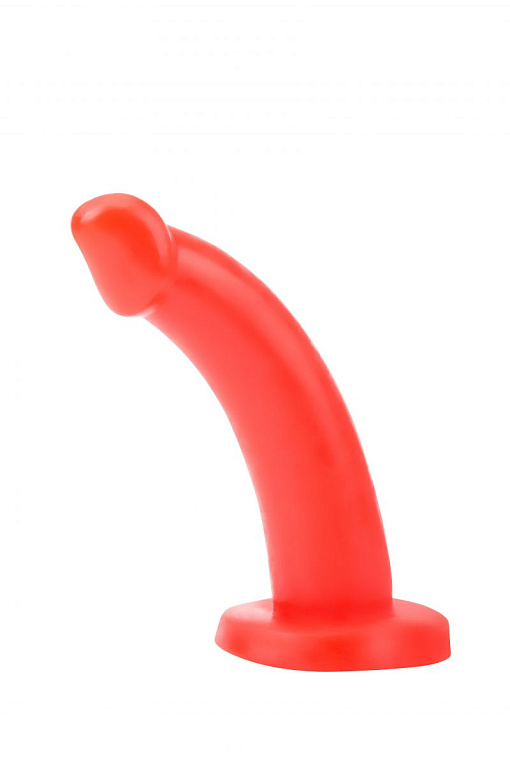 Красный страпон Thumper Strap-on на ремешках - 18 см. от Intimcat