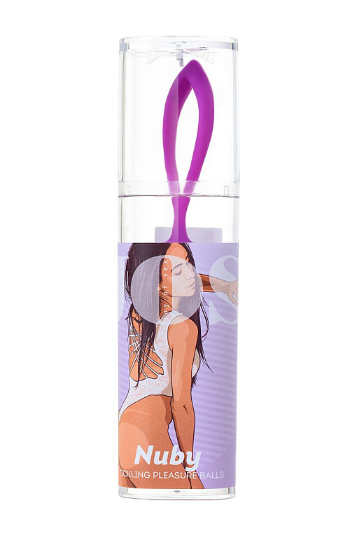 Фиолетовые вагинальные шарики с ресничками JOS NUBY - фото 6