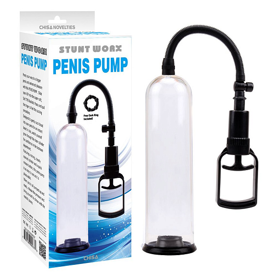Прозрачная вакуумная помпа Penis Pump - анодированный пластик (ABS)