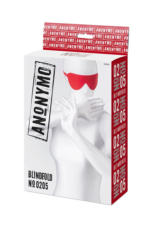 Красная маска Anonymo из искусственной кожи - фото 10