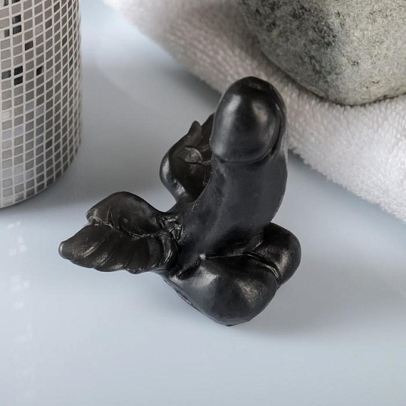 Черное фигурное мыло  Фаворит с крыльями - фото 5