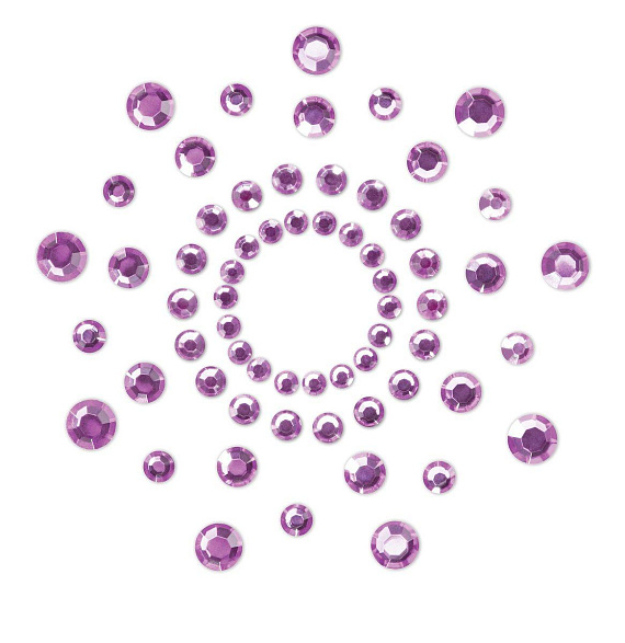 Фиолетовые наклейки на грудь Mimi - поливинилхлорид (ПВХ, PVC)