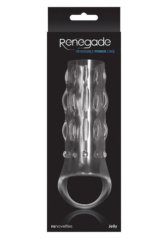 Прозрачная насадка на пенис Renegade Reversible Power Cage - Термопластичная резина (TPR)