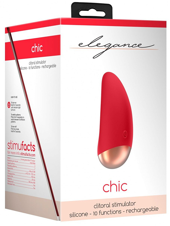 Красный вибратор Chic для клиторальной стимуляции от Intimcat