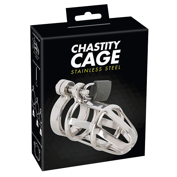 Мужской пояс верности Chastity Cage - металл
