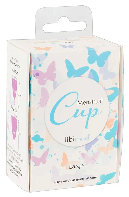 Фиолетовая менструальная чаша Menstrual Cup Large - фото 6