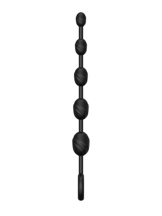 Черная анальная цепочка №03 Anal Chain - 30 см. Erozon