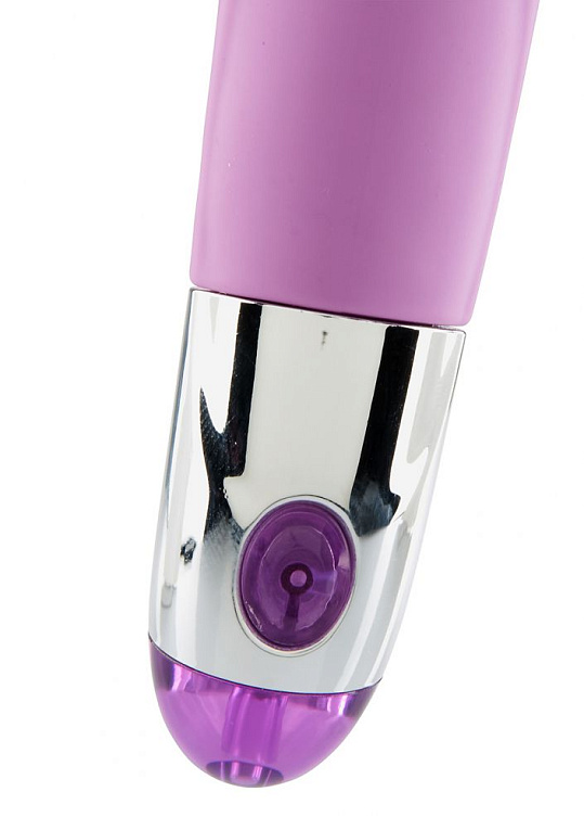 Фиолетовый ребристый вибратор Lovely Vibes Laced - 18,5 см. - силикон