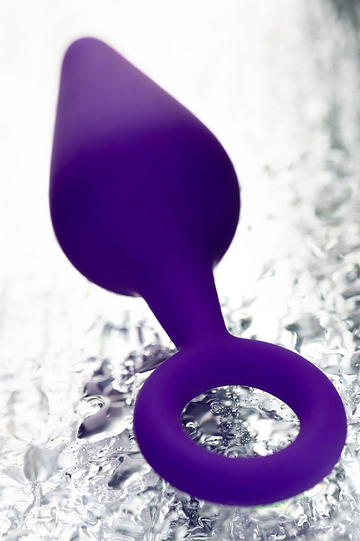 Фиолетовая анальная втулка с ограничительным колечком - 11,5 см. - фото 10