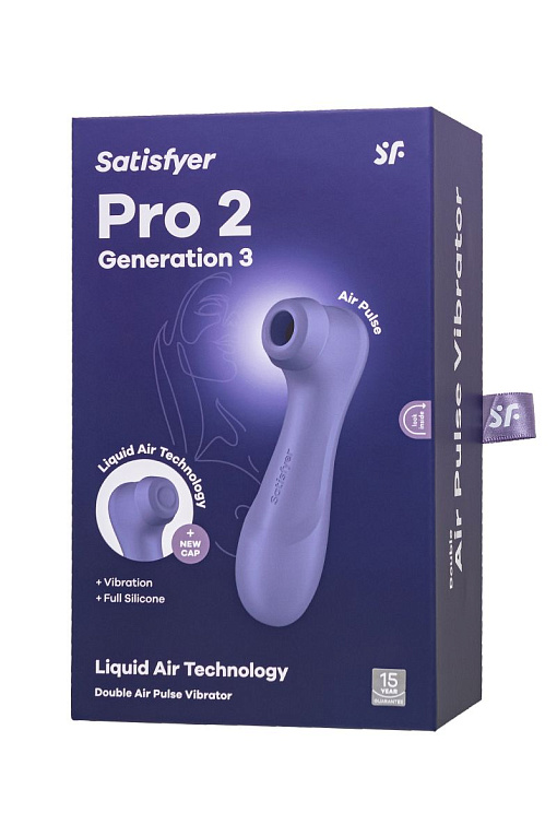 Сиреневый вакуумный стимулятор клитора Satisfyer Pro 2 Generation 3 - фото 7
