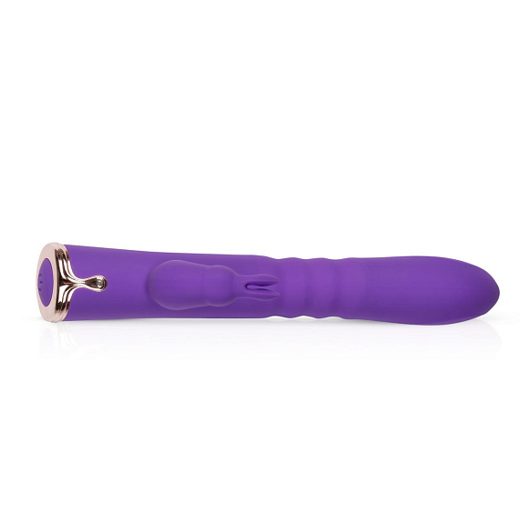 Фиолетовый вибратор-кролик The Queen Thrusting Vibrator - 29 см. - фото 9