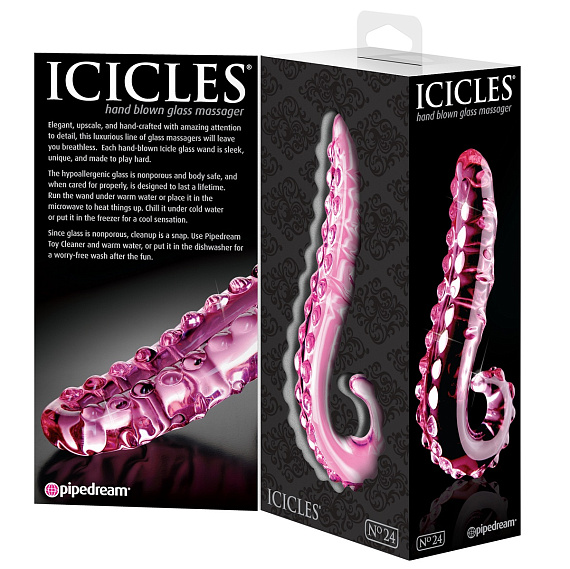 Стеклянный стимулятор ICICLES № 24 - 15,2 см. - фото 6