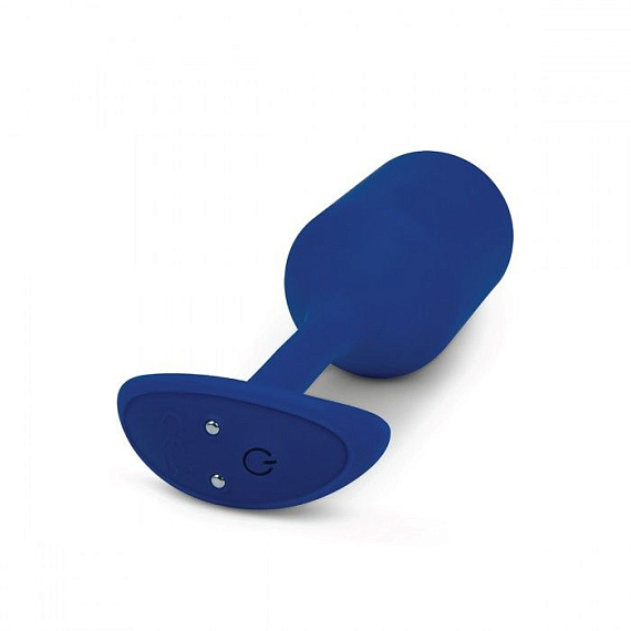 Синяя пробка для ношения с вибрацией Snug Plug 4 - 14 см. - силикон