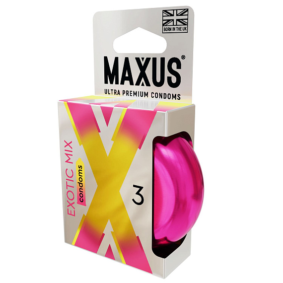 Ароматизированные презервативы Maxus Exotic Mix - 3 шт. - латекс