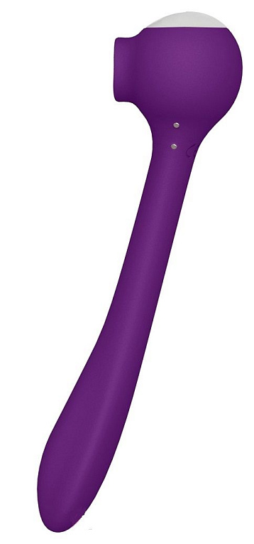 Фиолетовый универсальный вибратор Drago с язычком - 18,3 см. - фото 6