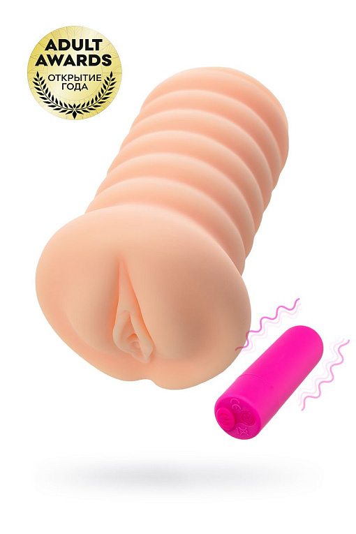 Мастурбатор-вагина Lady с вибрацией - термопластичная резина (TPR)