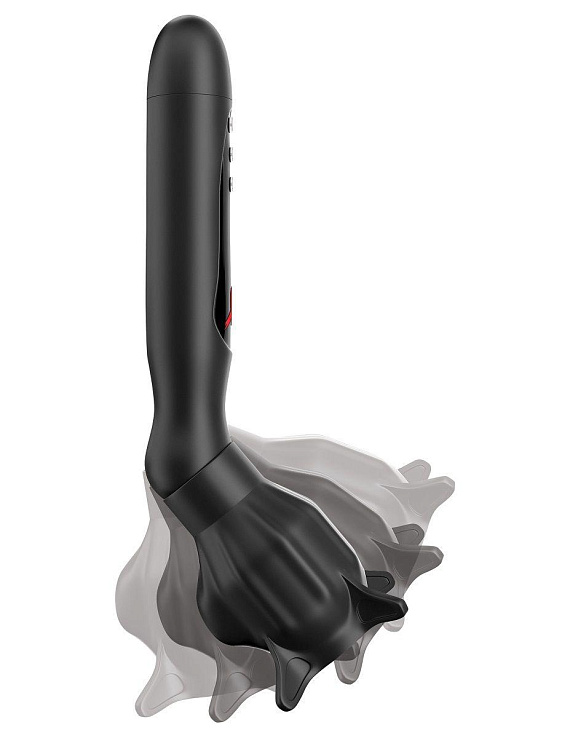 Чёрный вибростимулятор для головки члена с эффектом всасывания Vibrating Roto-Sucker от Intimcat