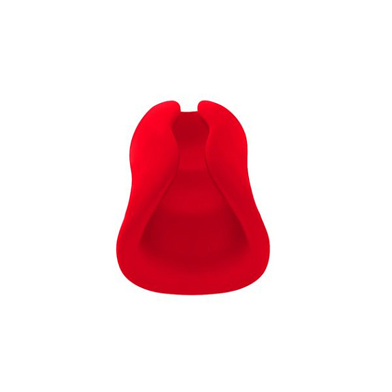 Красный вибромастурбатор Vibrating Stroker - анодированный пластик, силикон