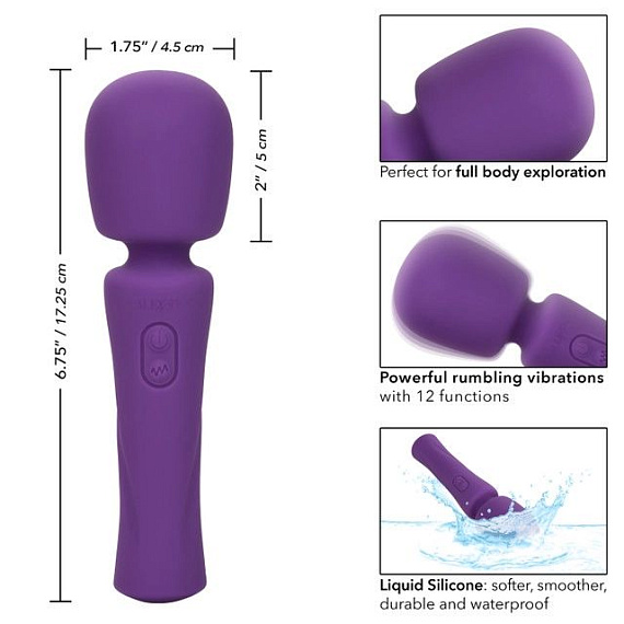 Фиолетовый ванд Stella Liquid Silicone Massager - 17,25 см. от Intimcat
