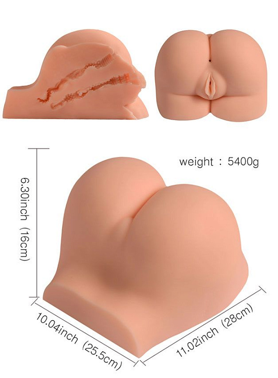 Телесная вагина с двумя отверстиями - термопластичная резина (TPR)