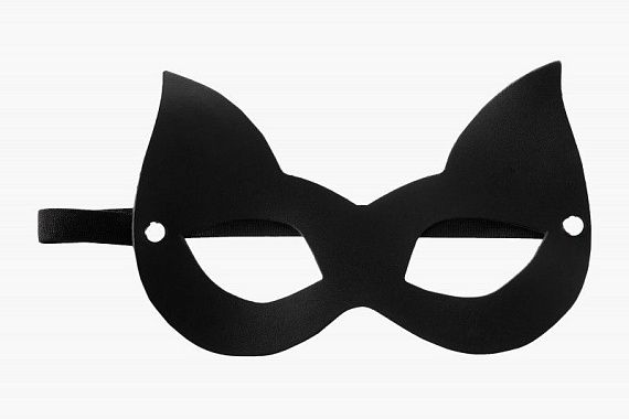 Черная маска  Кошечка  с ушками от Intimcat