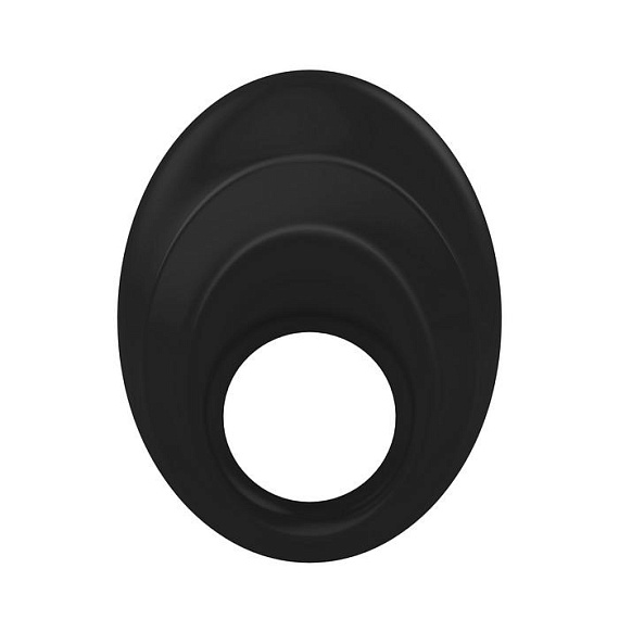 Чёрное эрекционное кольцо B5 с вибрацией - силикон