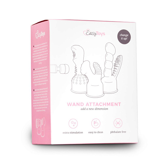 Розовая насадка для wand-вибратора Easytoys Rabbit Attachment от Intimcat