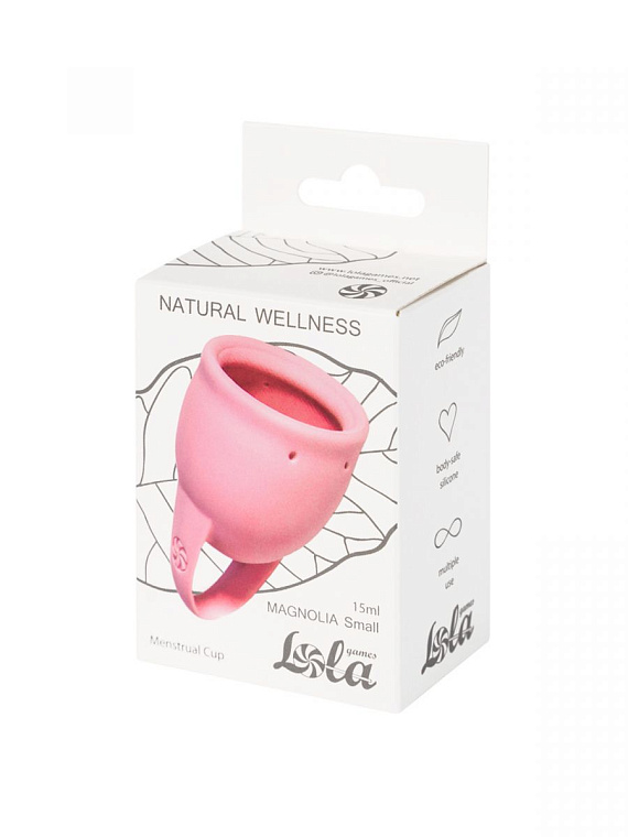 Розовая менструальная чаша Magnolia - 15 мл. - силикон