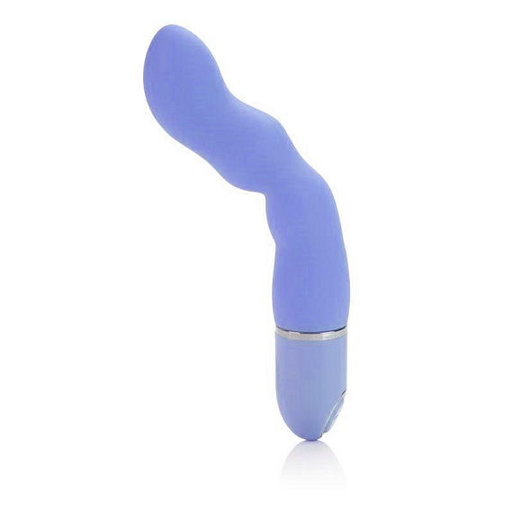 Голубой гнущийся вибратор 10-Function Silicone Pleasure Bendie Wavy G s - 17,8 см. - силикон