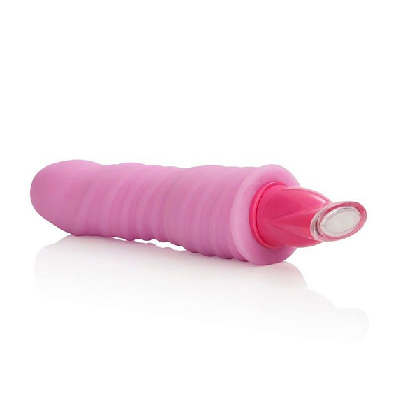 Розовый гнущийся вибромассажёр 10-Function Pleasure Bendie Vibes - 20 см. - термопластичная резина (TPR)