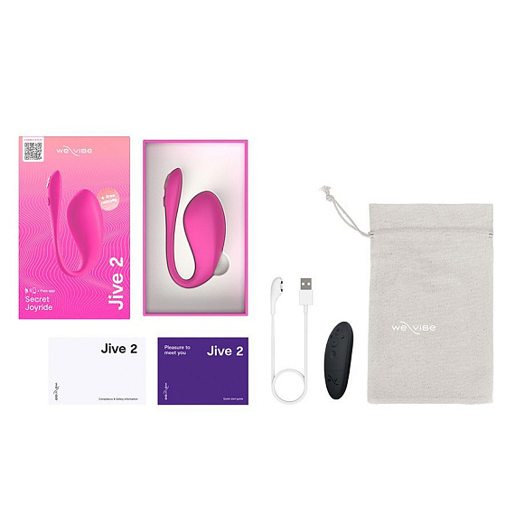 Розовый вибратор для ношения We-Vibe Jive 2 - фото 7