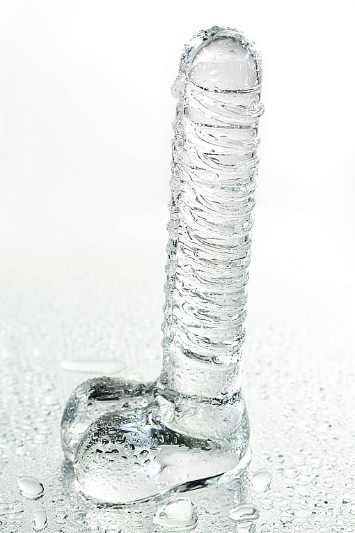 Стеклянный прозрачный фаллоимитатор Sexus Glass - 21 см. - фото 9