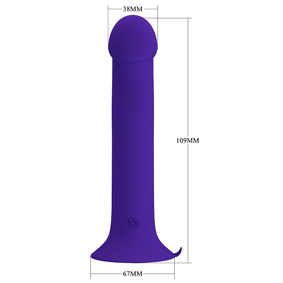Фиолетовый вибратор с режимом боковой пульсации Murray-Youth - 19 см. - фото 5