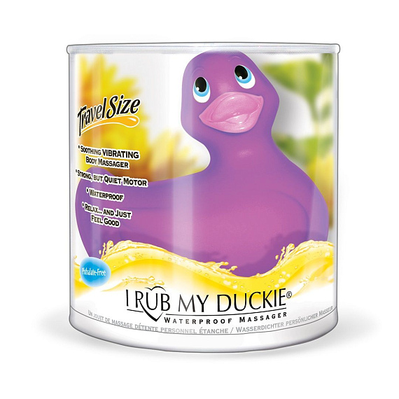 Фиолетовый вибратор-утенок I Rub My Duckie - поливинилхлорид (ПВХ, PVC)