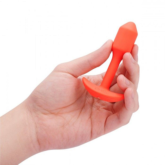 Оранжевая вибропробка для ношения B-vibe Snug Plug 1 - 10 см. b-Vibe