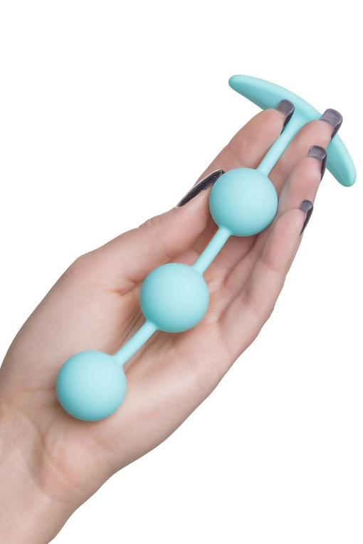 Мятные анальные шарики на сцепке Triplex - 15 см. ToyFa