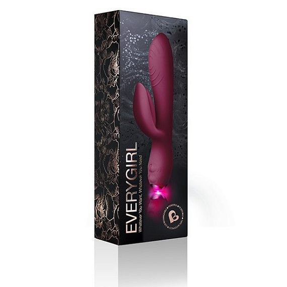 Фиолетовый вибратор-кролик Every Girl - 18,2 см. от Intimcat