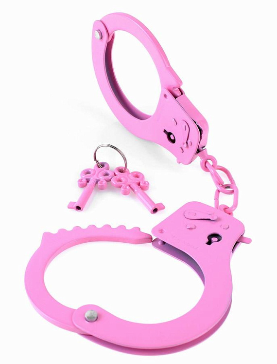Металлические розовые наручники от Intimcat