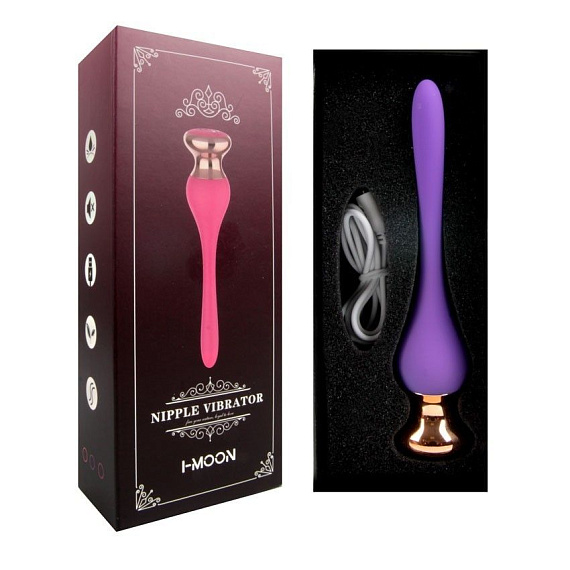 Фиолетовый вибромассажер Nipple Vibrator - 14,5 см. - фото 8