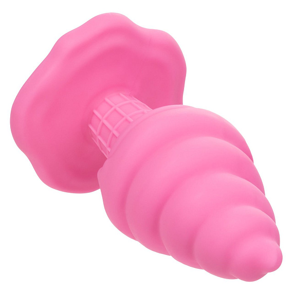 Розовая анальная пробка в виде мороженого Yum Bum Ice Cream Cone Butt Plug - 9,5 см. - фото 10