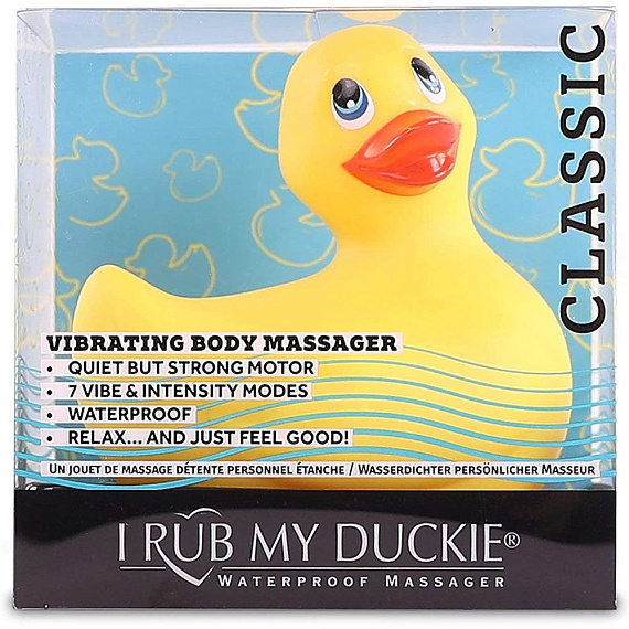 Желтый вибратор-уточка I Rub My Duckie 2.0 - анодированный пластик (ABS)