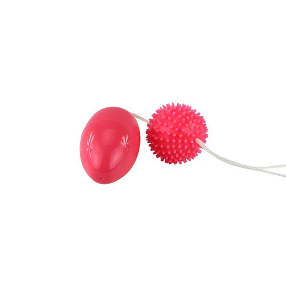 Розовые двойные анальные шарики - Термопластичная резина (TPR)