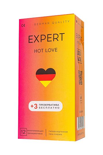 Презервативы EXPERT Hot Love с разогревающим эффектом - 12 шт.(+3 )